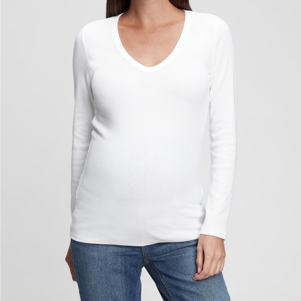 Long sleeve knit maternity shirts